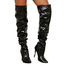 Spring Summer Catwalk Show Patent Leather Slimming Pointed Stiletto Heel Women High Heel Boots Euseen