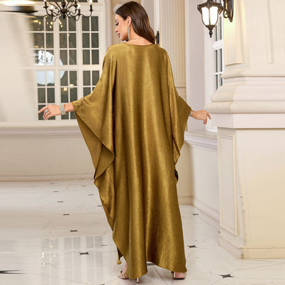 Gold Vacation Beach Coat Maxi Dress Women Loose Maxi Dress Swimsuit Blouse Sun Protective Clothing EvenStar