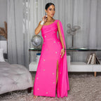 Women Clothing Split Cloak Dress Sleeveless Dress Coya