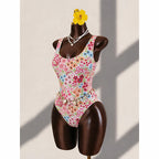 Printed Belly Covered Conservative One Piece Swimsuit Women Bikini Beach Spring Swimsuit Alina