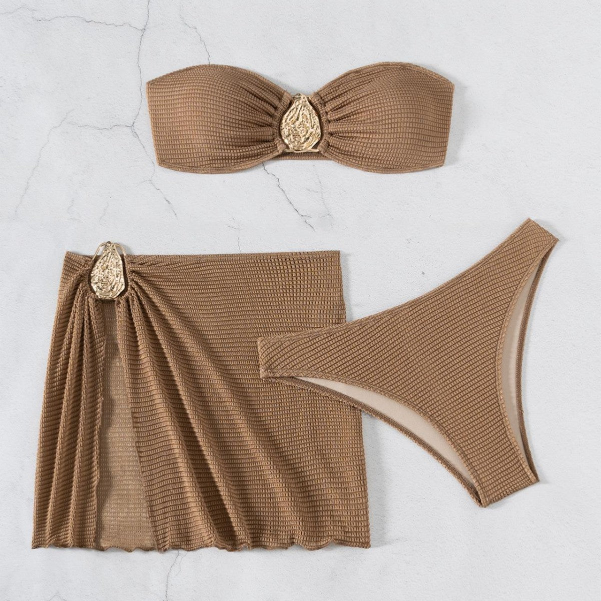Spring Vacation Beach Three Piece Split Swimsuit Skirt Kaijea