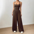 Suspender Women Casual Summer Wide Leg Loose Wrapped Chest Nipped Waist Jumpsuit Mavis