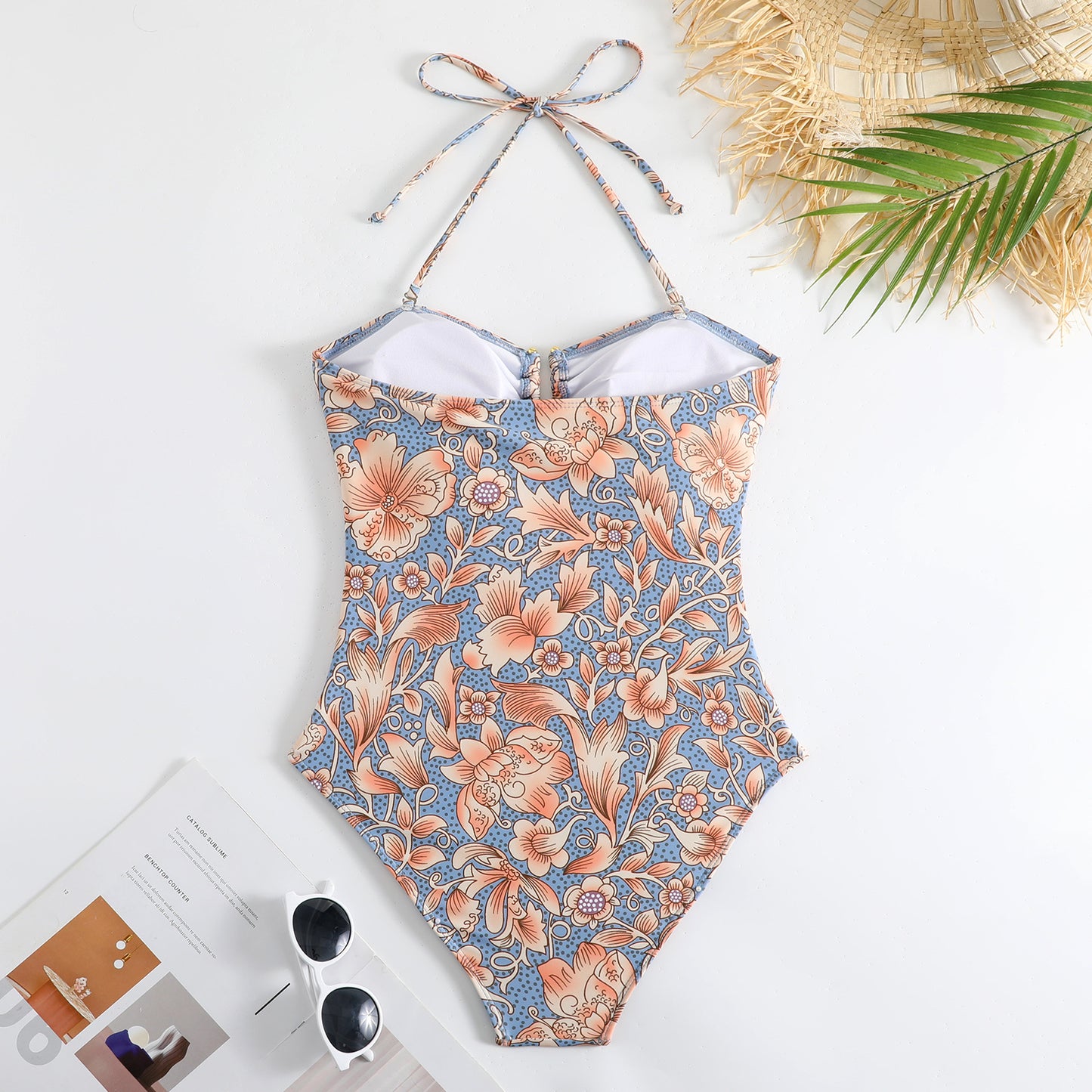 Traje de baño de una pieza para mujer, sexy, retro, con estampado, que cubre el vientre, adelgazante, para vacaciones
