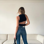 Women Clothing Basic Vest Women Clothing Slim Short Hollow Out Cutout Vest for Women SMUJI