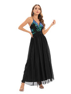 Sexy Backless Spaghetti Straps Dress Women Clothing Maxi Dress Evening Dress YAMIKA