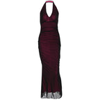 Women Clothing Summer Sexy Halter Mesh Sexy Sleeveless Dress WensDiva