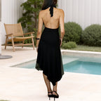 Women Sling A line Dress Sexy Slim Fit Backless Dress EFFISEN