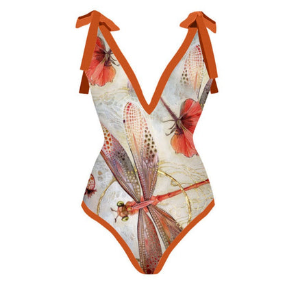 Dragonfly Printed Swimsuit
