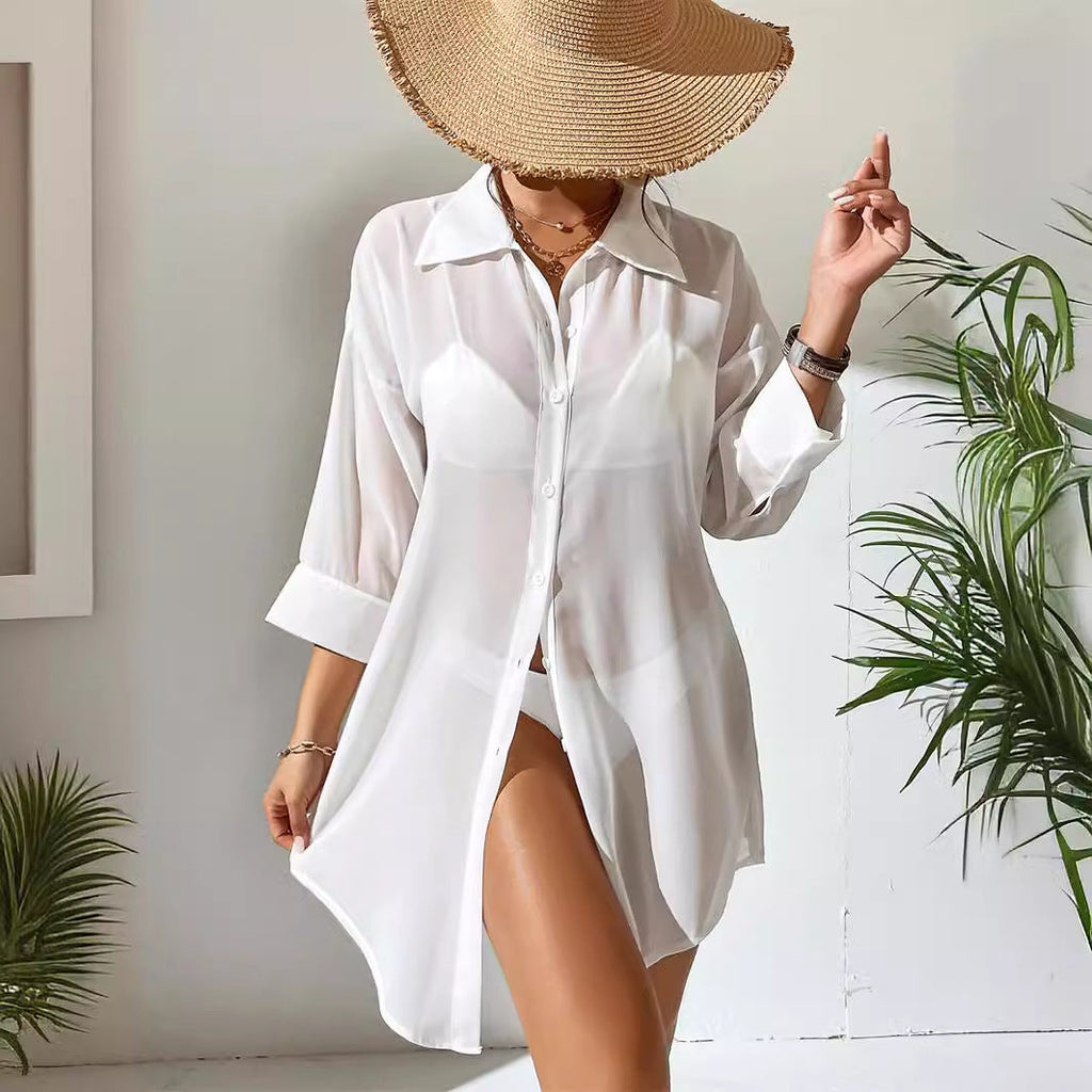 Women Clothing Shirt Blouse Women Chiffon Polo Casual Oyimi