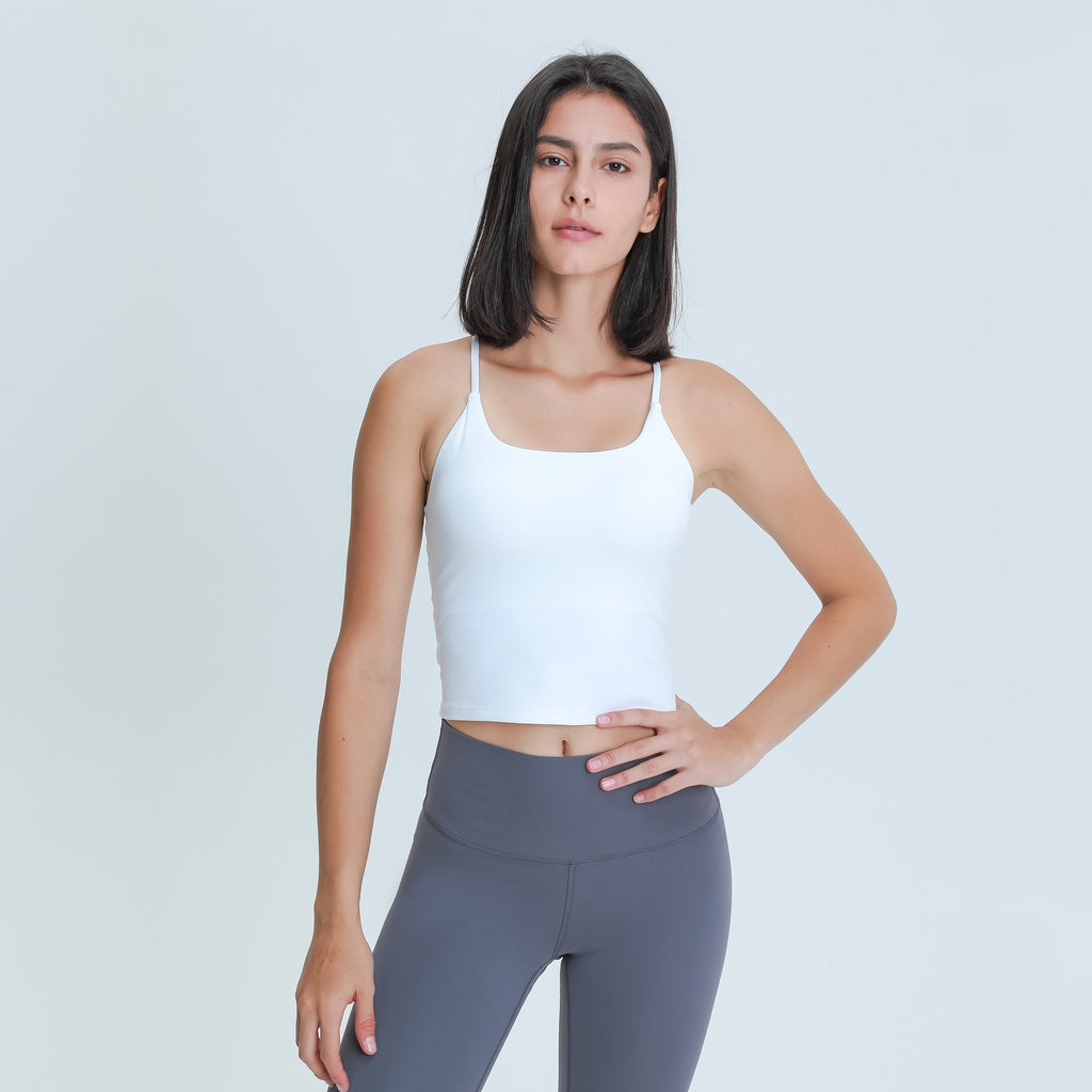 Spring Summer Sexy Y Shaped Beauty Strap Chest Pad Yoga Vest Women Moisture Wicking Stretch Skinny Yoga Clothes Tichin