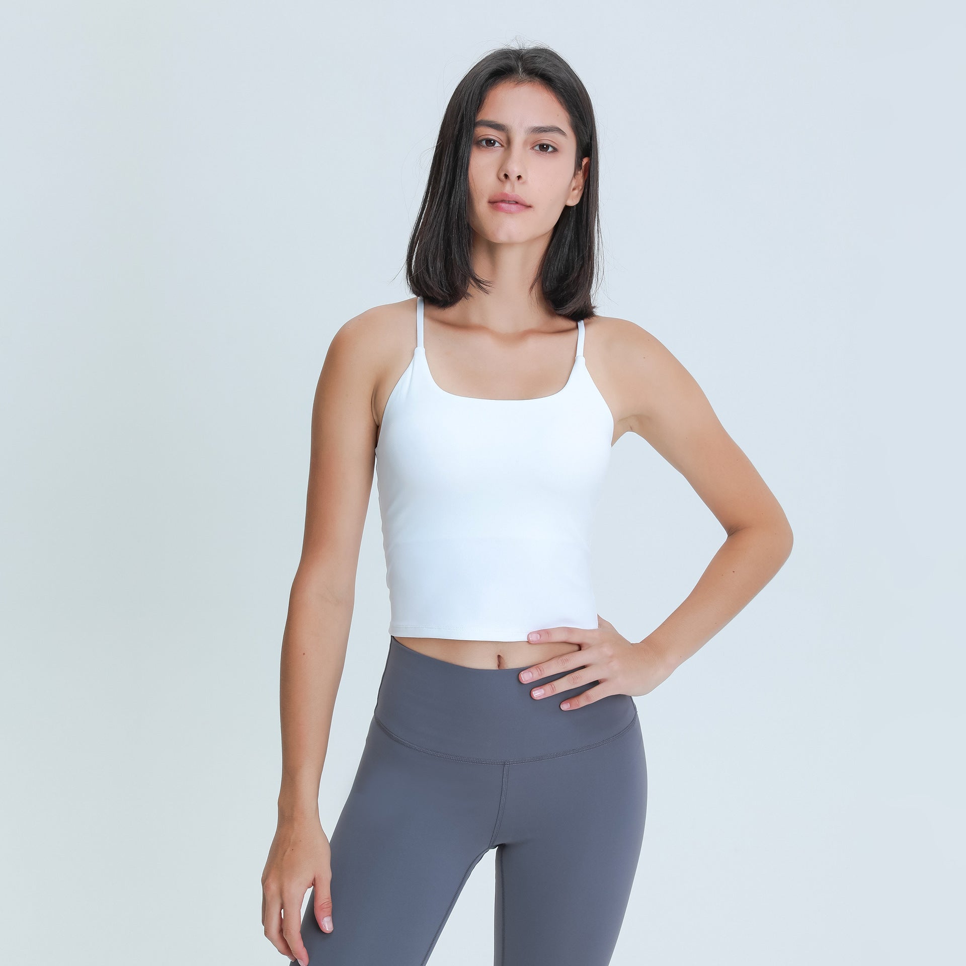 Spring Summer Sexy Y Shaped Beauty Strap Chest Pad Yoga Vest Women Moisture Wicking Stretch Skinny Yoga Clothes Tichin