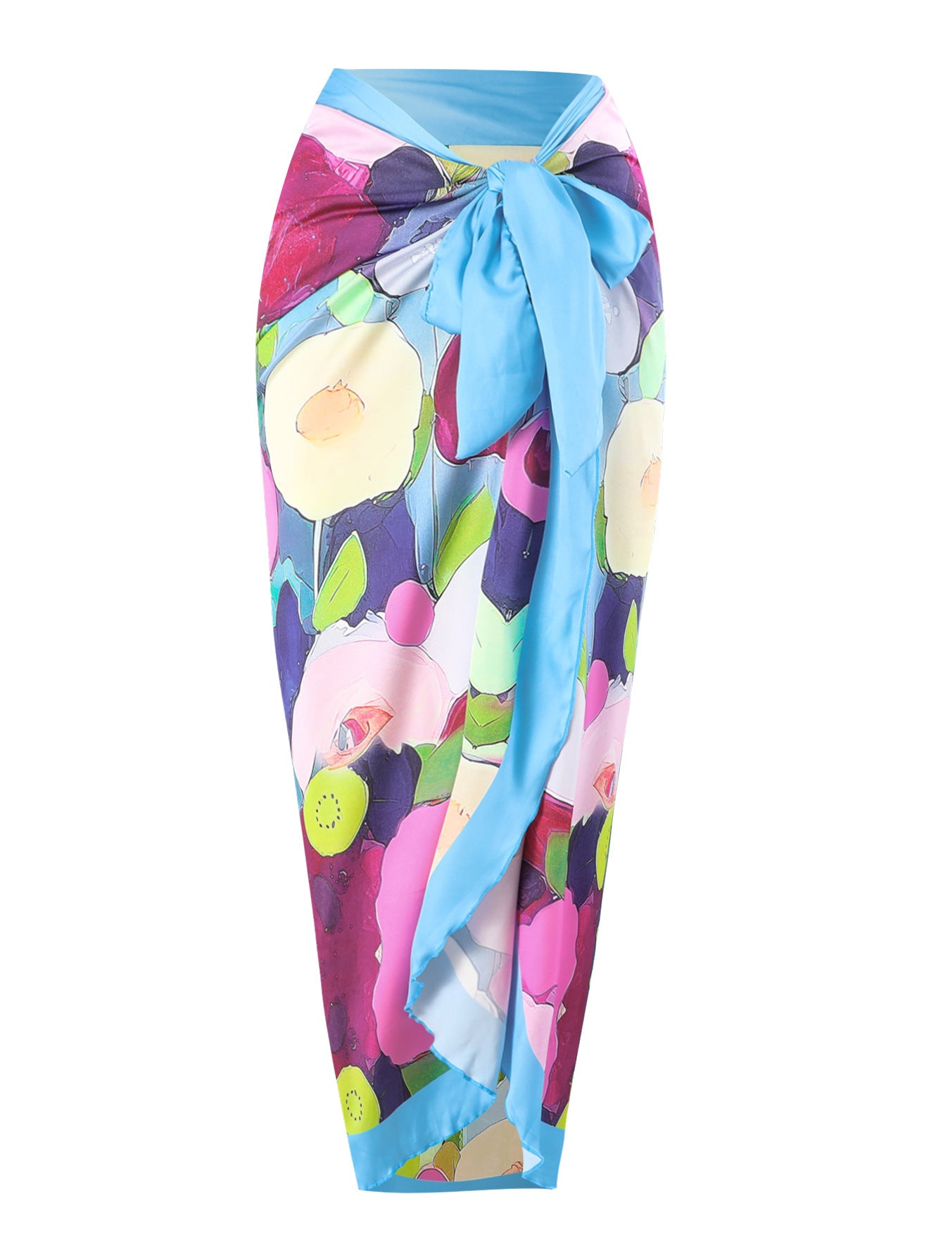 Light Blue Edge Gauze Skirt