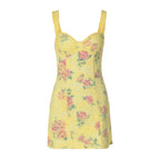 Women Clothing Summer Printed Lace Sheath Sexy Strap Dress BULLINGER