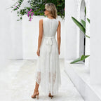 Dress Sexy Lace Stitching Front Short Back Long Party Dress for Women CYSM
