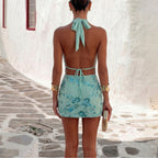 Sexy Loose Hollow Out Cutout Beach Cover up Bikini Swimsuit Beach Dress for Women Mangar
