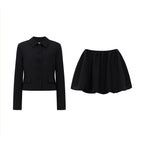 Conjunto de falda de oficina de manga larga de otoño para mujer