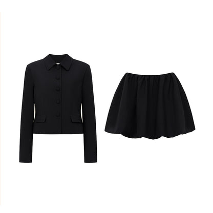 Women Autumn Long Sleeved Office Skirt Set