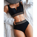 Swimsuit Women Split Triangle High Waist Black Wind Net Red Bikini Bikini SOKO