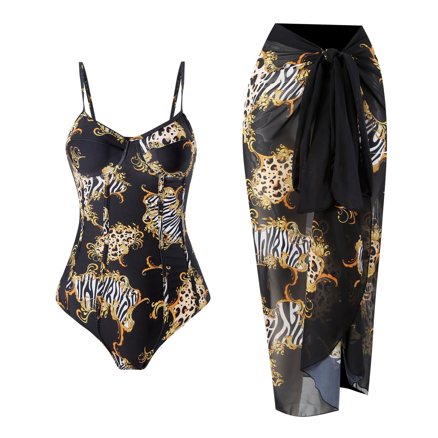 Black Tiger Pattern Suit