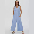 Autumn Winter Women Fresh Casual Women Pocket Jumpsuit