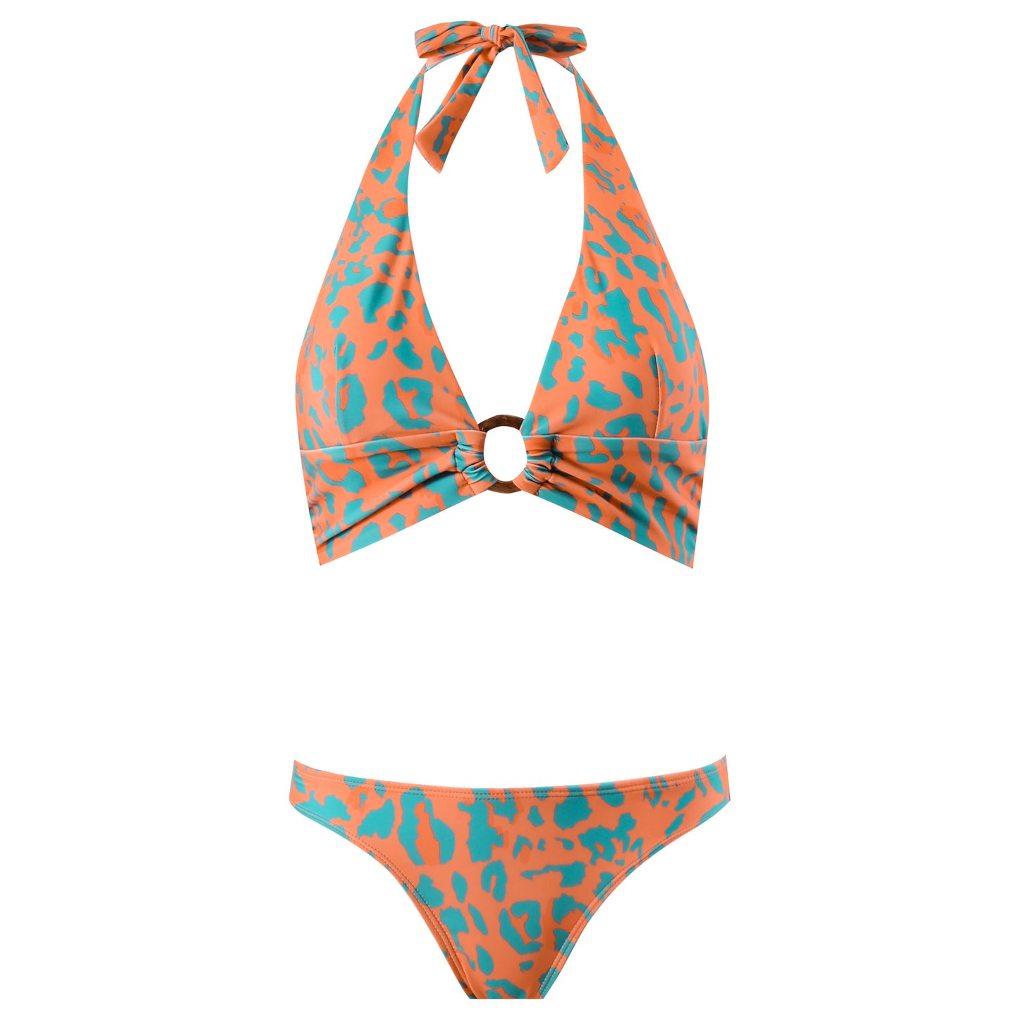 Orange Leopard Print Bikini