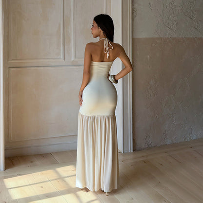 Spring Sexy Beads Decorative Mesh Splicing Sling Dress FREYA