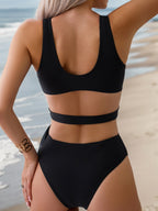 Maillot de bain une pièce sexy et amincissant, couleur unie, tendance
