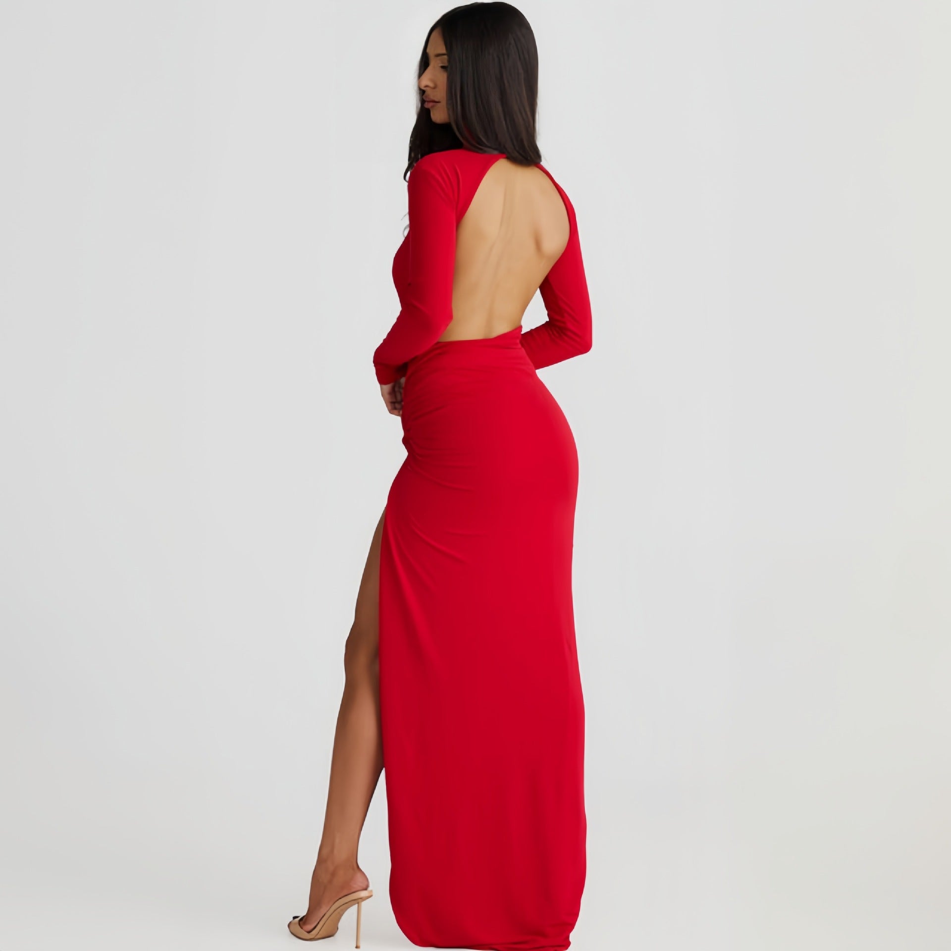 Combinaison sexy à manches longues et col haut pour femme, tenue d'automne