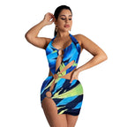 Vêtements pour femmes Maillot de bain pour femmes Robe imprimée colorée