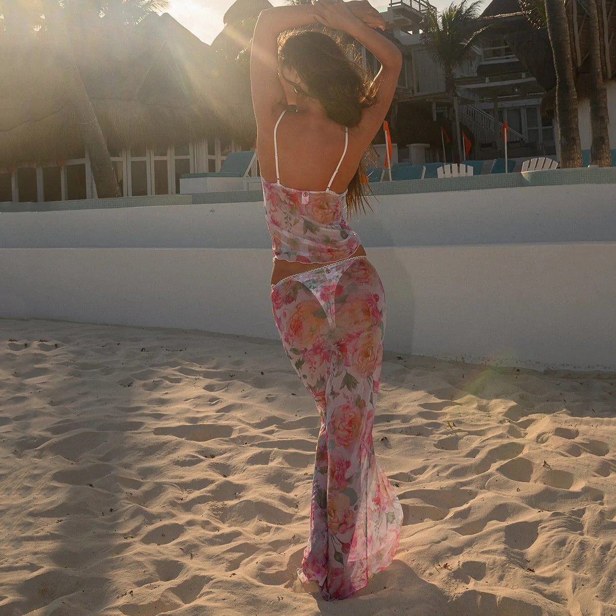 Beach Dress Bikini Sexy Bikini Floral Gauzy Women Swimsuit Swimsuit Women Ellie