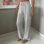 Sexy Solid Color Drawstring Trousers Pants Women Clothing Spring Summer Zoyun