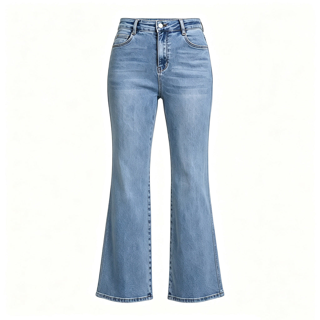 Fashionable All Match High Elastic Blue Jeans for Women Summer Slimming High Rise Women Casual Pants JinRen
