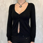 Pull sexy à manches longues en laine pour femme, automne