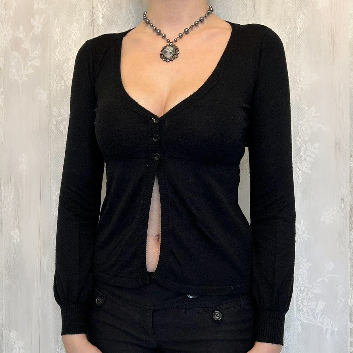 Pull sexy à manches longues en laine pour femme, automne