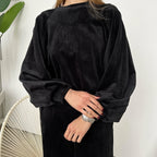 Pijamas cómodos de manga larga para otoño e invierno para mujer, ropa de abrigo holgada y cálida para el hogar.