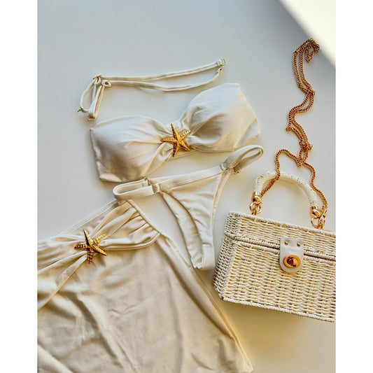 Ensemble bikini trois pièces sexy pour femme, maillot de bain fendu