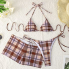 Halter Sexy Triangle Cup Bikini Shorts Three Piece Sets CSC