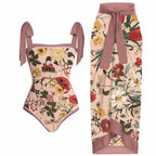 Red Flower Two-Piece Suit