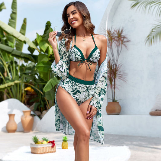 Bikini Three Piece Swimsuit Women Hard Bag Swimsuit Three Piece Bikini