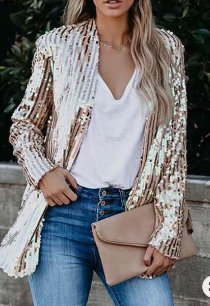 Blazer informal con cuello vuelto de moda de primavera para mujer