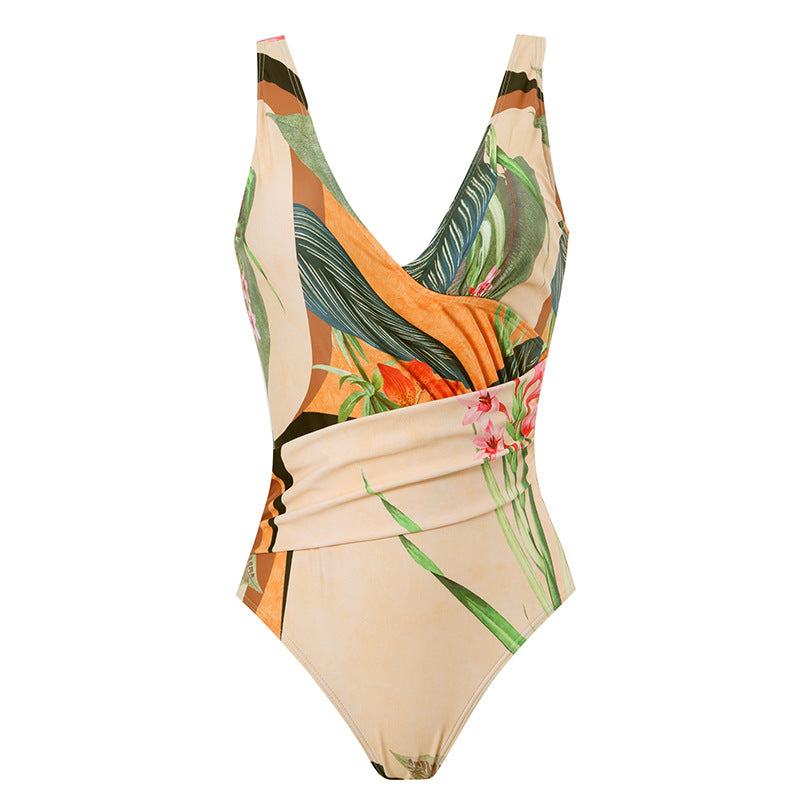 Yellow Bottom One-Piece Swimsuit