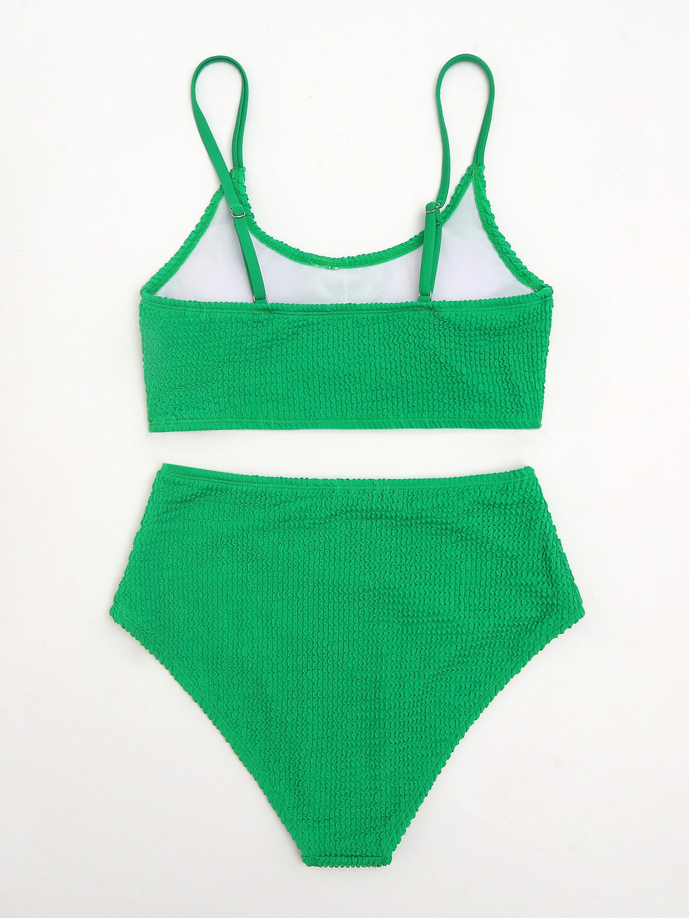 Bikini de color sólido de tela de serpiente de cintura alta sexy bikini traje de baño traje de baño mujeres