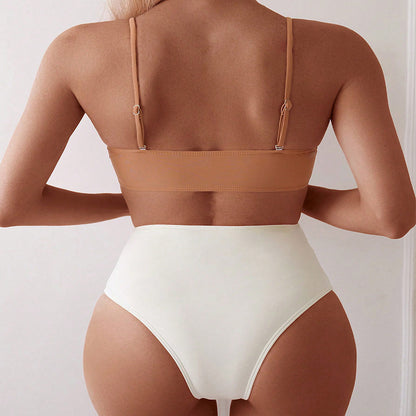 Solid Color Bikini Swimsuit Women Beach Sexy Bikini Spring Swimsuit