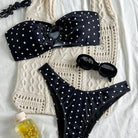 Bandeau Print Split Swimsuit Women Summer Beach Bikini Set OLam
