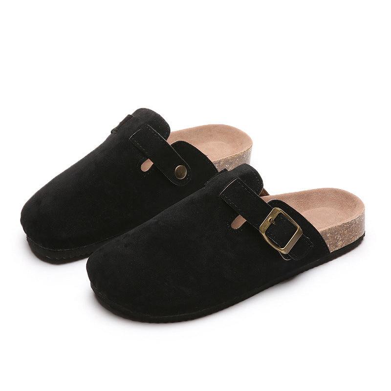 Closed Toe Slippers Women Couple Flip Flops Roman Shoes Casual Semi Slippers Lazy Shoes Tide ZUIMEI