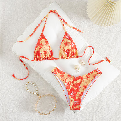 Split Swimsuit Sexy Women Fission Swimsuit Tropical Printing Swimsuit