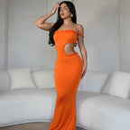 Vestido corto ajustado de verano para mujer, sexy, con escote pronunciado y aberturas en la cadera.