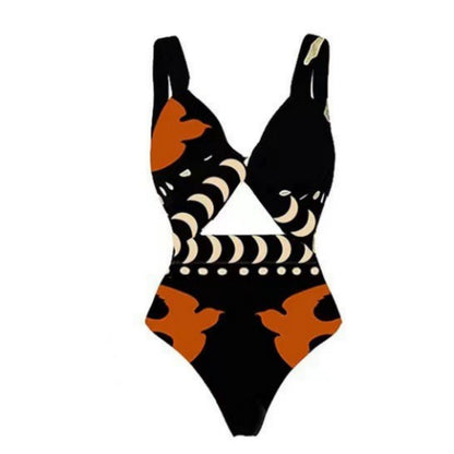 Bird Double Shoulder Swimsuit