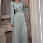 Women Spring Summer Chain Evening A Line Maxi Dress RMAI