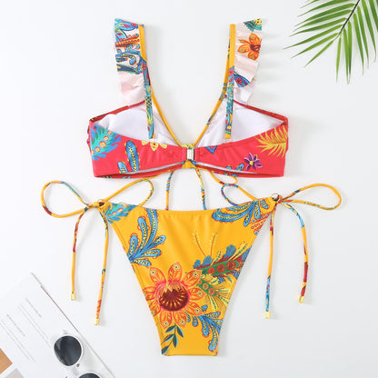 Push up Bikini Sexy High Waist Bikini Split Swimsuit Suit Chiffon Dress